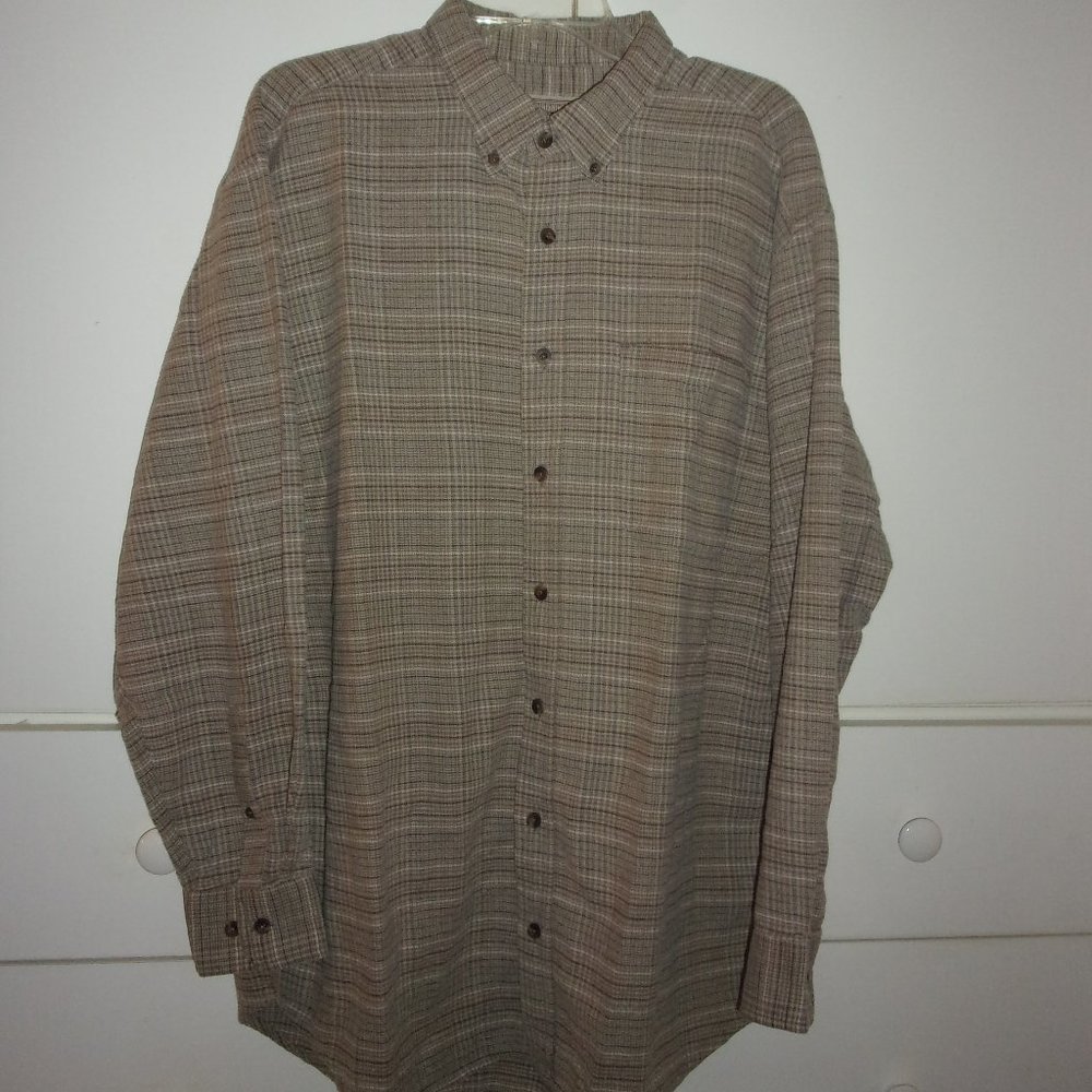 Cabela's Plaid 100% Cotton Button Down Shirt